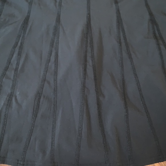 Athleta Large Black Pleated Seam Tie Waist Athletic Stretchy Skirt Skort - Picture 2 of 9